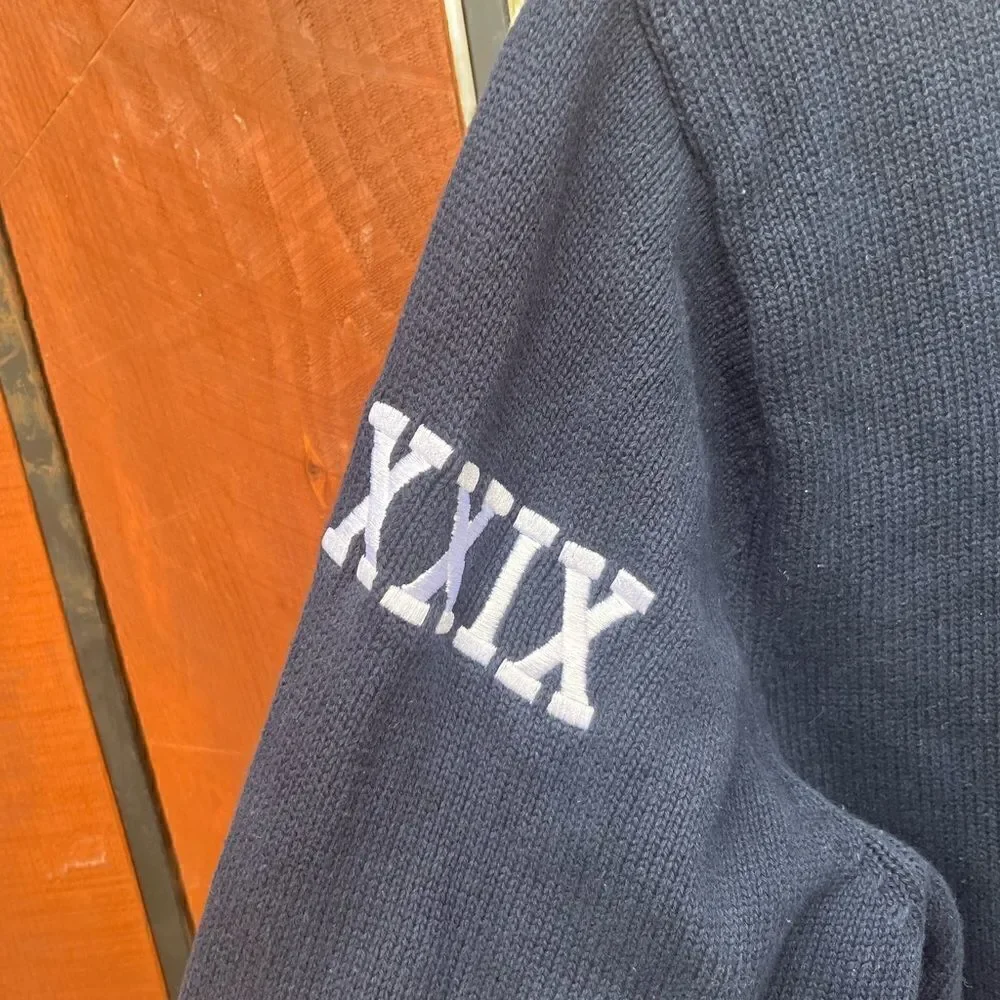 Varsity Old School Cardigan Sweater size large